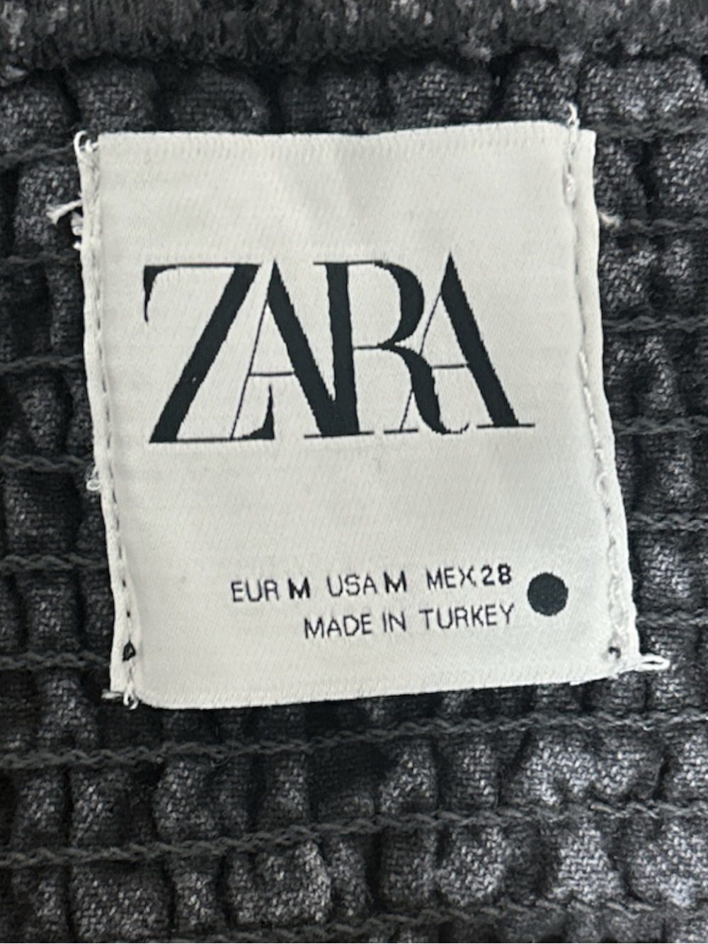 Zara Black Denim Studded Cutout Bralette Crop Top - Size Medium (M) - Picture 3 of 5